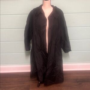 Vintage Levine & Smith New York Black Coat Mid Century Minimalist Outerwear Wom